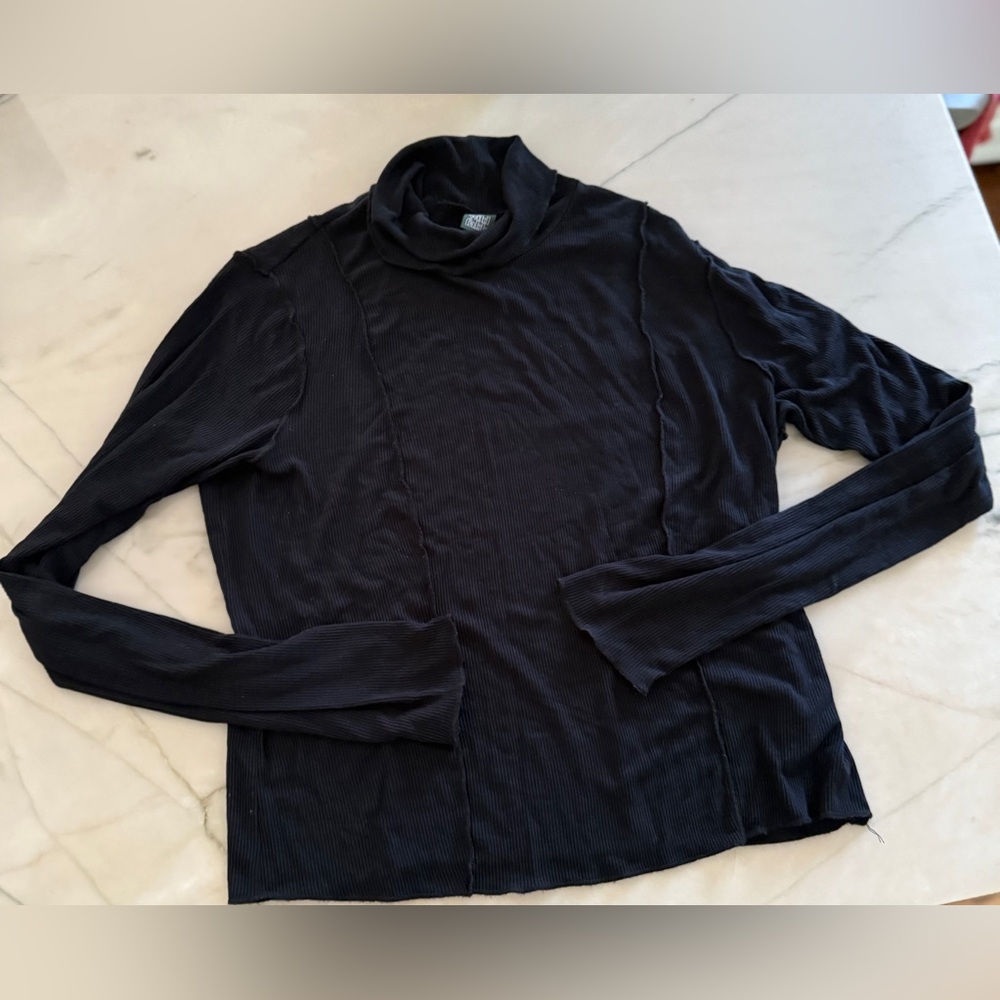 Wild Fable textured turtle neck top Sz L